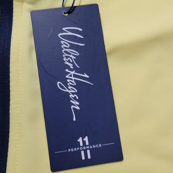 Walter Hagen 1/4 Zip Vest Mens Small Performance 11 All Season Yellow Zip Pocket - Picture 12 of 12